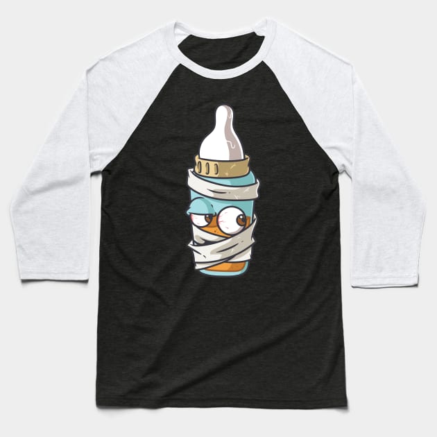 baby bottle artwork Baseball T-Shirt by Mako Design 